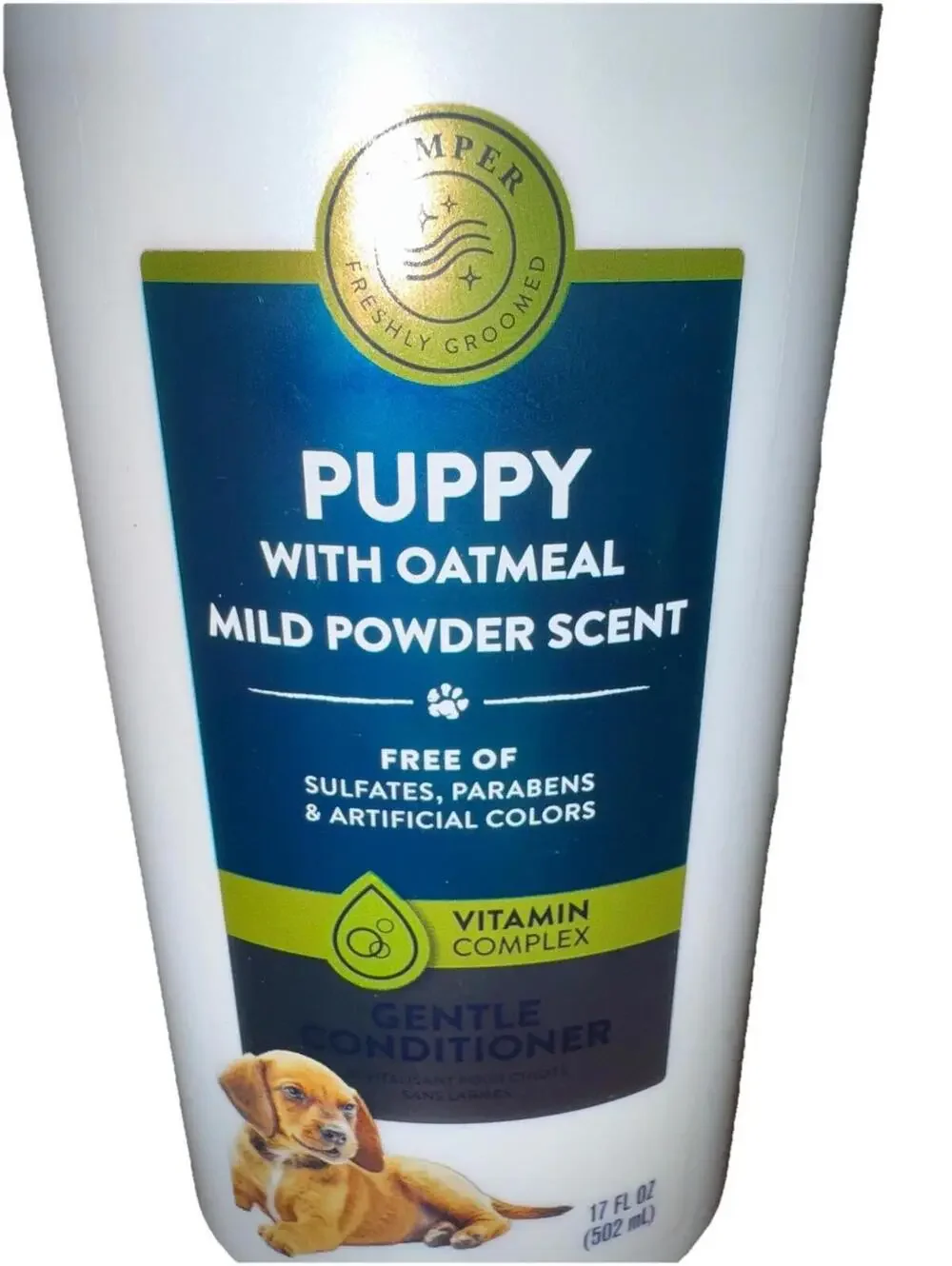 Top Paw Gentle Puppy Conditioner With Oatmeal Mild Powder Scent 17 Fl Oz